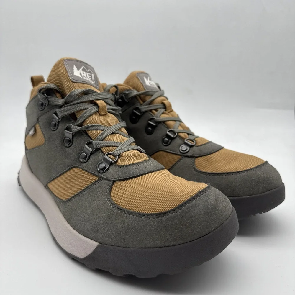 REI Co-op Trailmade Mens US Size 12 Waterproof Hiking Boots Grey & Tan